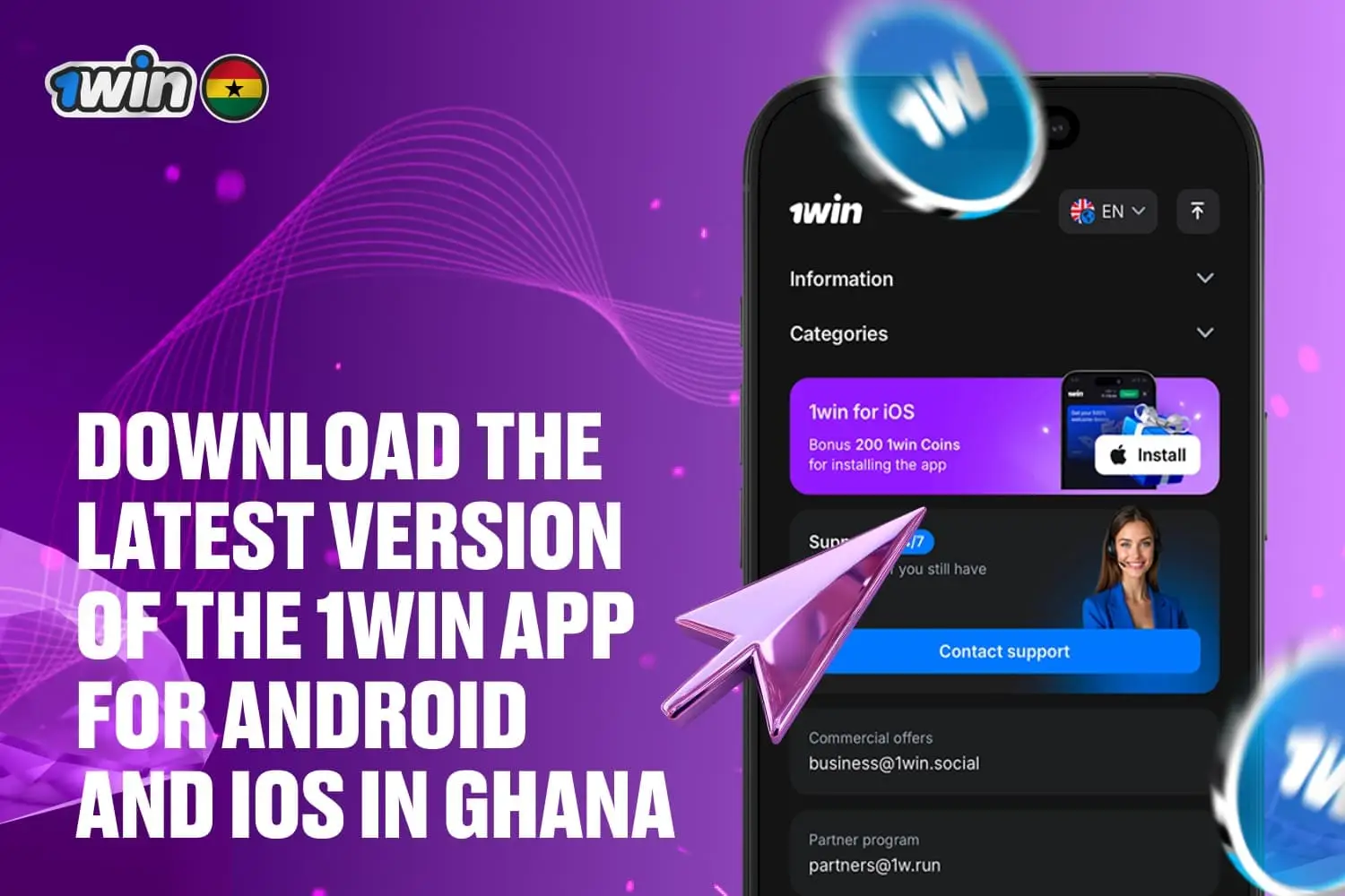 Download 1win App 2025 in Ghana | Android & iOS
